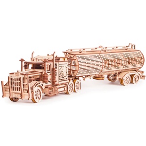 Puzzle 3D din lemn remorca cisterna pentru tirul Big Rig - Img 5