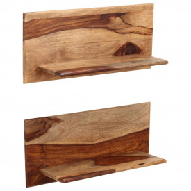 Rafturi de perete, 2 buc., 58x26x20 cm, lemn masiv de sheesham - Img 10