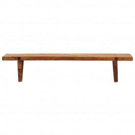 Rafturi de perete, 2 buc., 90x20x16 cm, lemn masiv de acacia - Img 3