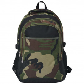 Rucsac pentru școală 40 L, negru și camuflaj - Img 2