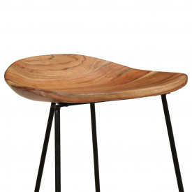Scaune de bar, 2 buc.,41x36x76 cm, lemn masiv de acacia - Img 6