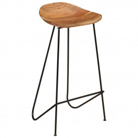 Scaune de bar, 2 buc.,41x36x76 cm, lemn masiv de acacia - Img 11