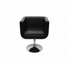 Scaune de bar, 2 buc., piele artificială, negru - Img 2