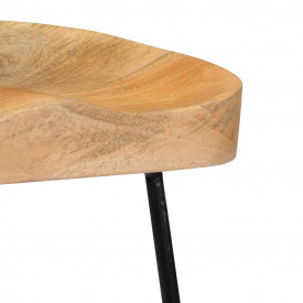 Scaune de bar Gavin, 2 buc., 45x40x62 cm, lemn masiv de mango - Img 6