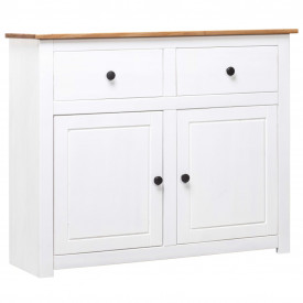 Servantă, alb, 93x40x80 cm, lemn masiv pin, gama Panama