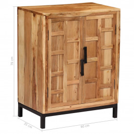 Servantă, lemn masiv de acacia, 60 x 35 x 76 cm, maro - Img 10
