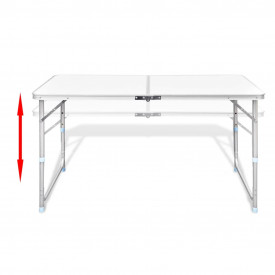 Set camping masă reglabilă și 4 scaune 120 x 60 cm - Img 3