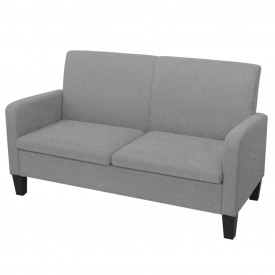 Set canapele, 2 piese, gri deschis, material textil - Img 4