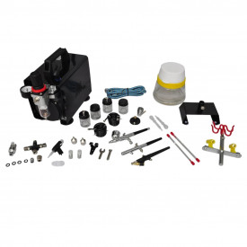 Set compresor cu aerograf, 3 pistoale - Img 2