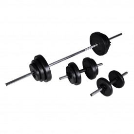 Set cu halteră și 2 gantere 30,5 kg - Img 2