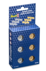Set De Culori Email – Auriu & Argintiu (6X 14Ml) – Revell Rev32218