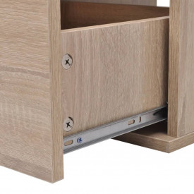 Set mobilier baie format din 9 piese cu chiuvete incluse, Bej - Img 6