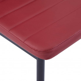 Set mobilier de bucătărie, 7 piese, roșu vin - Img 12