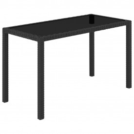 Set mobilier de exterior 11 piese, poliratan, negru - Img 7
