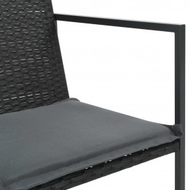 Set mobilier de exterior, 13 piese, material ratan, negru - Img 4