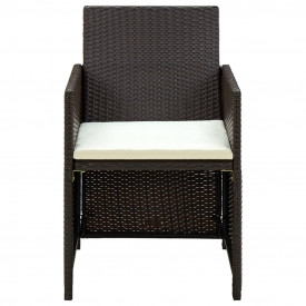 Set mobilier de grădină, 8 piese, maro, poliratan - Img 5