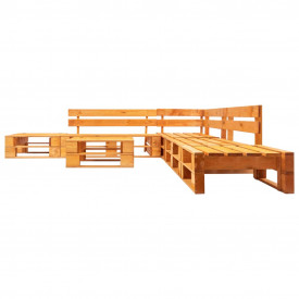 Set mobilier de grădină paleți, 6 piese, maro miere, lemn FSC - Img 2