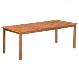 Set mobilier exterior, 9 piese, poliratan și lemn masiv acacia - Img 2