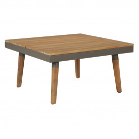Set mobilier grădină cu perne, 4 piese, maro, lemn acacia - Img 5