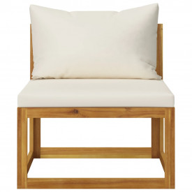 Set mobilier grădină cu perne, 5 piese, lemn masiv acacia - Img 7