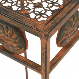 Set suport plante, 3 buc., ruginiu, metal, stil vintage - Img 6