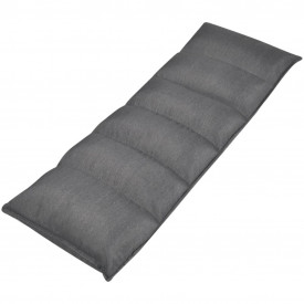 Șezlong de podea pliabil 50 x 130 cm, material textil, gri - Img 2
