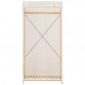 Șifonier, alb, 79 x 40 x 170 cm, material textil - Img 2