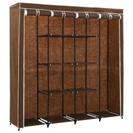 Șifonier cu 4 compartimente, maro, 175x45x170 cm - Img 3