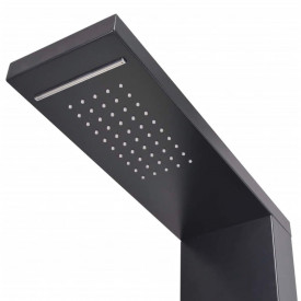 Sistem panel de duș din aluminiu, negru mat - Img 4