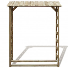Șopron lemne de foc, 150 x 44 x 176 cm, lemn de pin tratat - Img 2