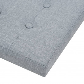 Taburet de depozitare pliabil, gri deschis, 38x38x38 cm, textil - Img 6