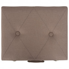 Taburete cu depozitare, 3 buc., maro, material textil - Img 5