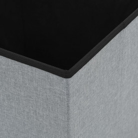 Taburete depozitare pliabile, 2 buc., gri, 38x38x38 cm, textil - Img 8