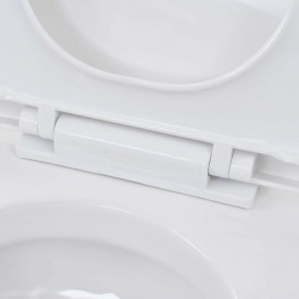 Toaletă suspendată cu rezervor WC ascuns, alb, ceramică - Img 9