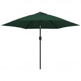 Umbrelă de soare cu LED 3 m, Verde - Img 2