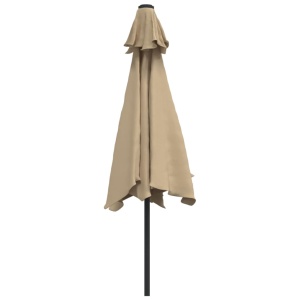 Umbrelă de soare de exterior, stâlp metalic, 300 cm, gri taupe - Img 4