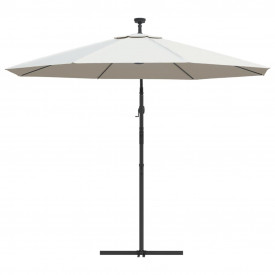 Umbrelă soare suspendată, iluminare LED, stâlp metalic 300 cm - Img 7