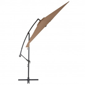 Umbrelă suspendată cu stâlp din aluminiu, 300 cm, gri taupe - Img 3
