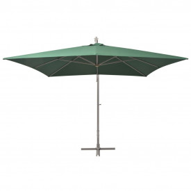 Umbrelă suspendată, stâlp de aluminiu, 300x300 cm, verde - Img 3
