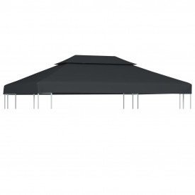 vidaXL Acoperiș pavilion, 2 straturi, 310 g/m², 4x3 m, antracit