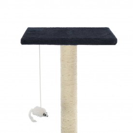 vidaXL Ansamblu pisici, stâlpi din funie sisal, 95 cm Albastru închis - Img 6