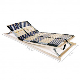 vidaXL Bază de pat cu șipci, 42 șipci, 7 zone, 70 x 200 cm FSC - Img 9