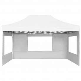 vidaXL Cort de petrecere pliabil cu pereți, alb, 4,5 x 3 m, aluminiu - Img 4