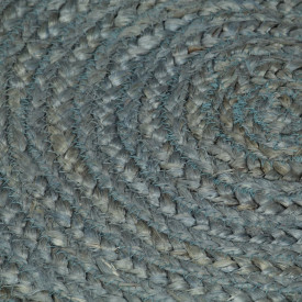 vidaXL Covor manual, verde măsliniu, 90 cm, iută, rotund - Img 4