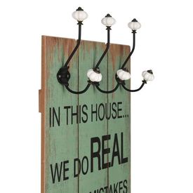 vidaXL Cuier de perete cu 6 cârlige, 120 x 40 cm, HAPPY LOVE - Img 3