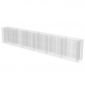 vidaXL Gabion jardinieră din oțel galvanizat, 540 x 50 x 100 cm - Img 3