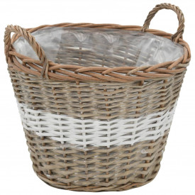 vidaXL Jardinieră, 4 buc., răchită cu o căptușeală din PE - Img 4