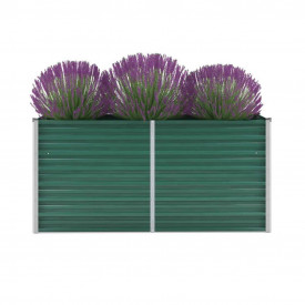 vidaXL Jardinieră de grădină, oțel galvanizat, 160 x 40 x 77 cm, verde