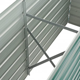 vidaXL Jardinieră de grădină, oțel galvanizat, 160 x 40 x 77 cm, verde - Img 5