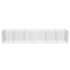 vidaXL Jardinieră gabion, oțel galvanizat, 540 x 90 x 100 cm - Img 5